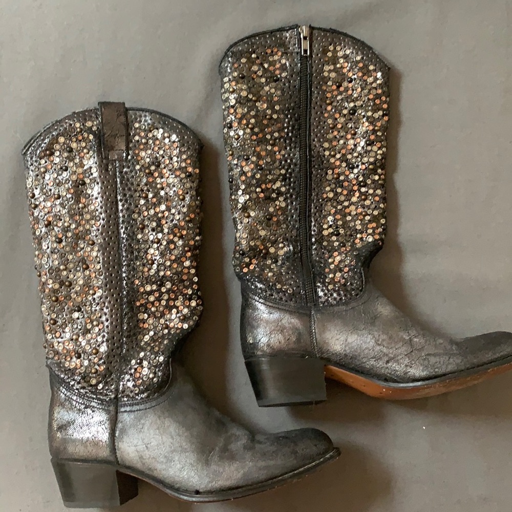 Genuine FRYE Deborah Studded Boots